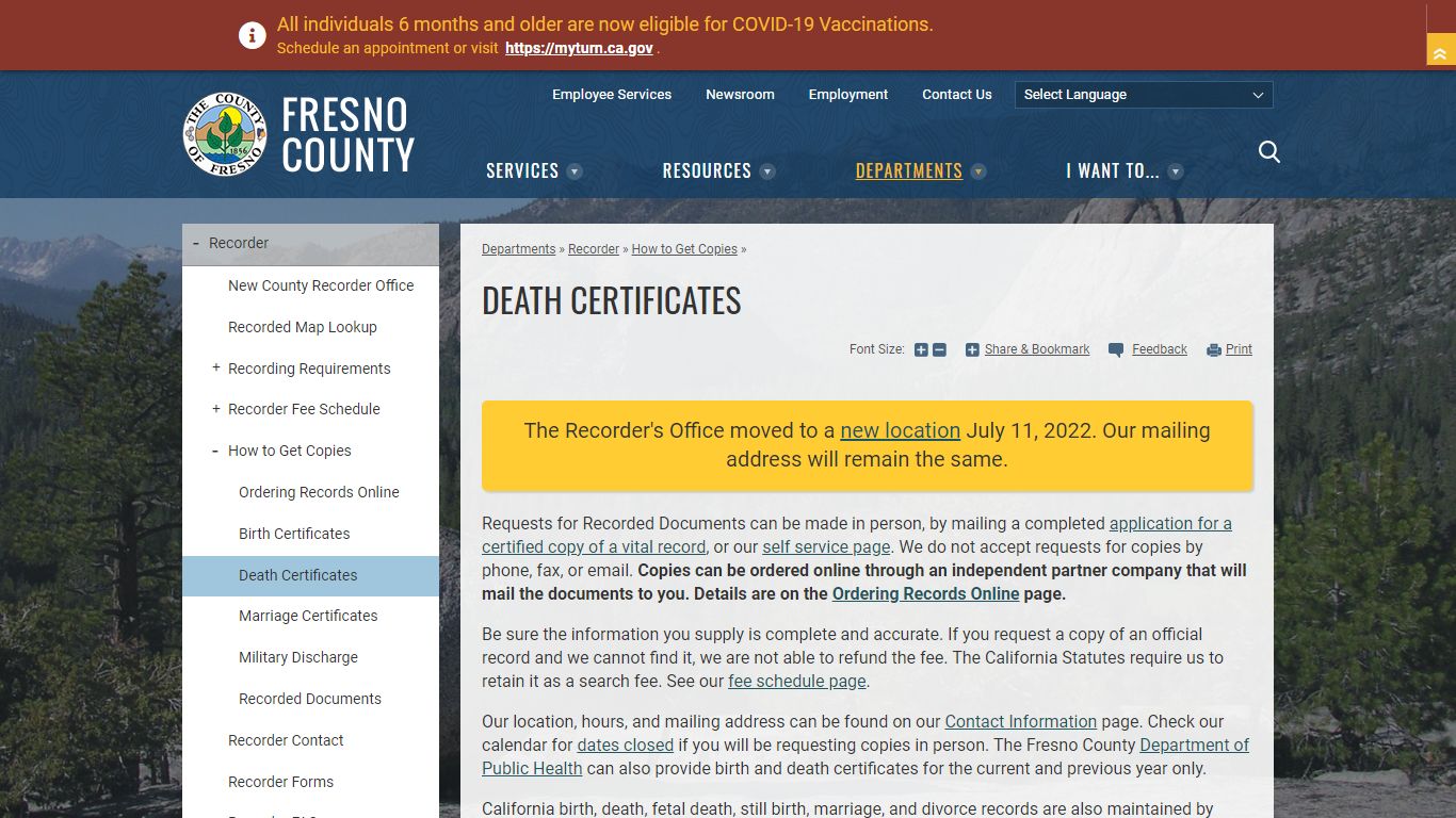 Death Certificates | County of Fresno - Fresno County, California